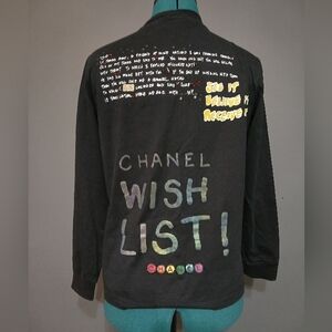 Pharrell Willuams CHANEL Wish Lust Black T Shirt Size S